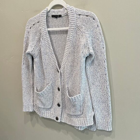 Rag & Bone Candace Cardigan in Ivory Blue Lavender - Size: Medium - Picture 5 of 11
